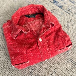 Ralph Lauren RRL Red Kerchief Print Shirt Sz M